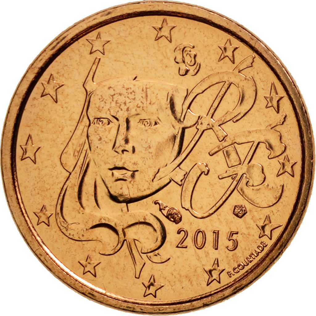 Monnaie, France, Euro Cent, 2015, FDC, Copper Plated Steel
