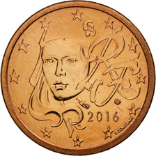 Coin, France, Euro Cent, 2016, MS(65-70), Copper Plated Steel