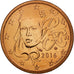 Moneda, Francia, Euro Cent, 2016, FDC, Cobre chapado en acero