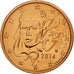 Coin, France, 2 Euro Cent, 2014, MS(65-70), Copper Plated Steel