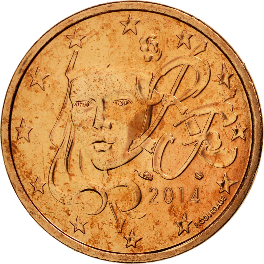 Coin, France, 5 Euro Cent, 2014, MS(65-70), Copper Plated Steel
