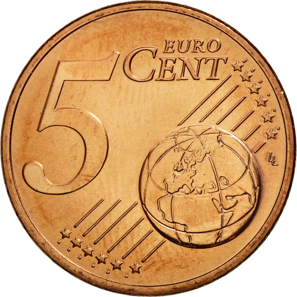France, 5 Euro Cent, 2017, MS(65-70), Copper Plated Steel