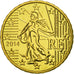 France, 10 Euro Cent, 2014, MS(65-70), Brass