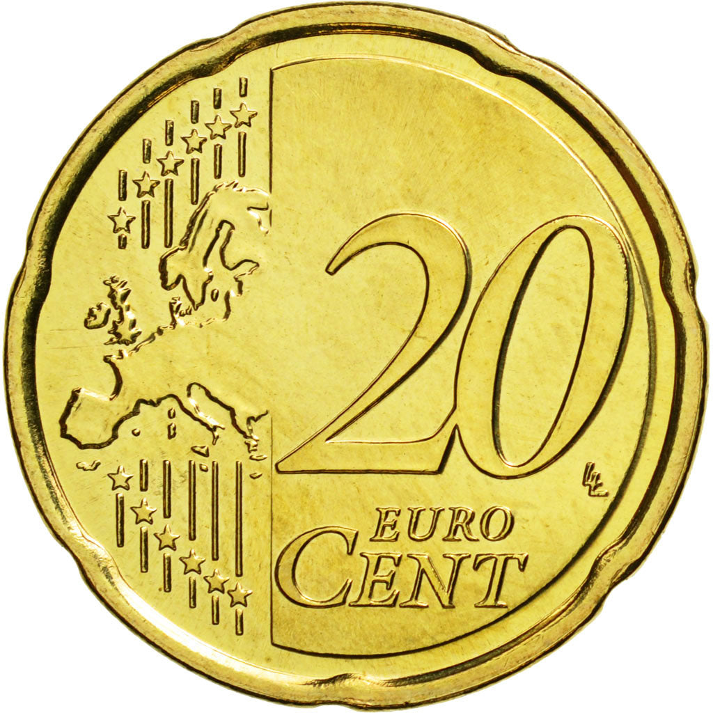 France, 20 Euro Cent, 2015, MS(65-70), Brass