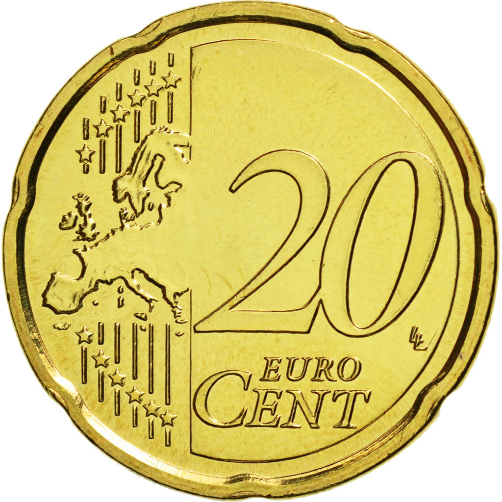 France, 20 Euro Cent, 2016, MS(65-70), Brass