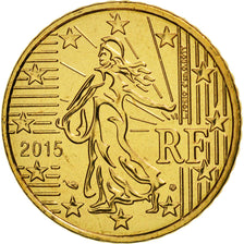 France, 50 Euro Cent, 2015, MS(65-70), Brass