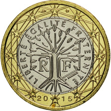 Francia, 1 Euro, 2015, FDC, Bi-metallico