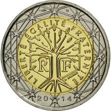 France, 2 Euro, 2014, MS(65-70), Bi-Metallic