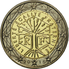 Munten, Frankrijk, 2 Euro, 2015, FDC, Bi-Metallic