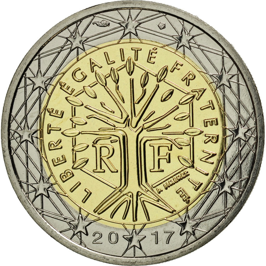 France, 2 Euro, 2017, MS(65-70), Bi-Metallic