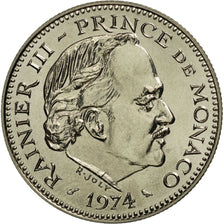 Coin, Monaco, Rainier III, 5 Francs, 1974, Paris, MS(65-70), Copper-nickel
