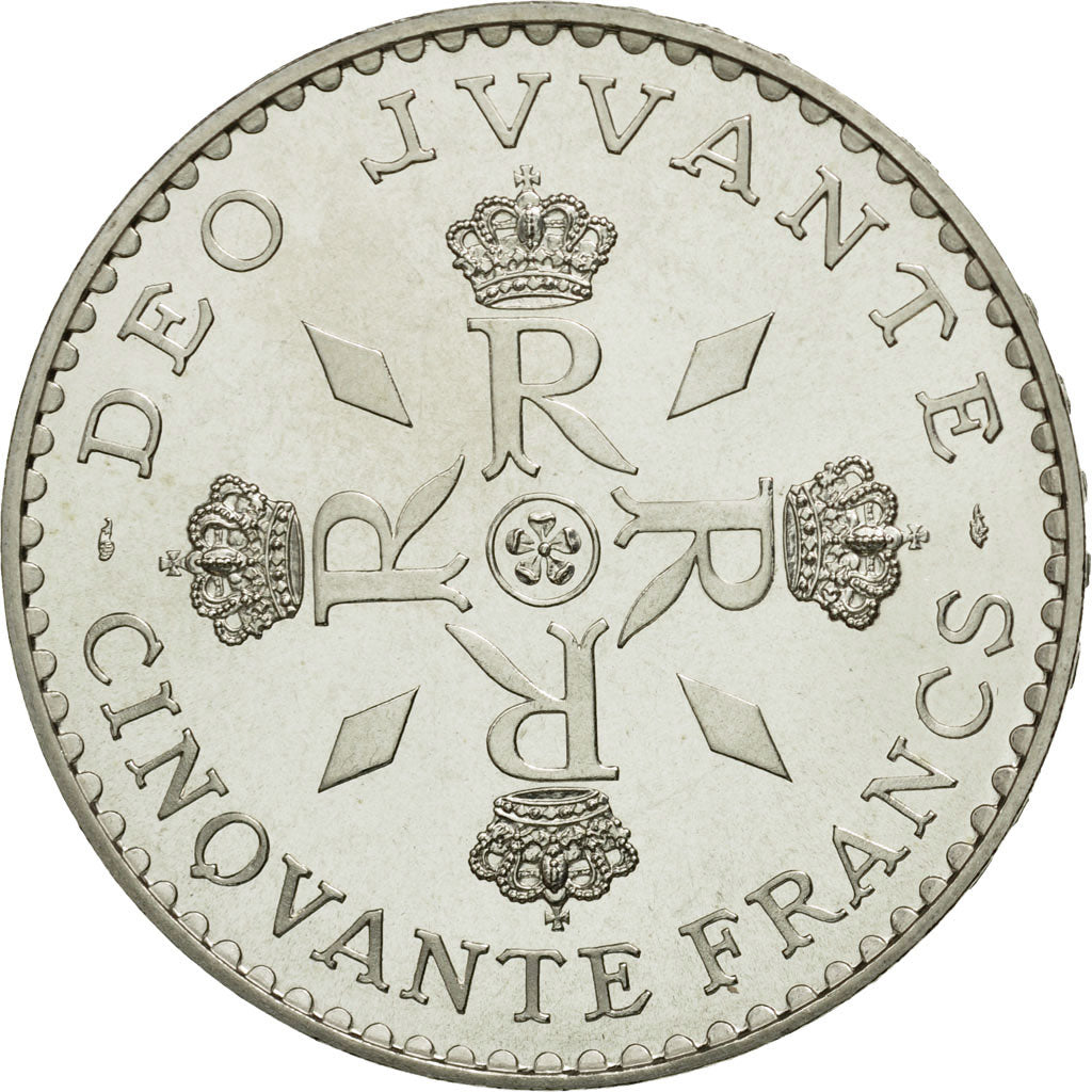 Coin, Monaco, Rainier III, 50 Francs, 1974, Paris, MS(65-70), Silver, KM:152.1