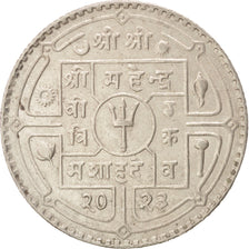 NEPAL, 50 Paisa, 1966, KM #778, AU(55-58), Copper-Nickel, 25, 5.74
