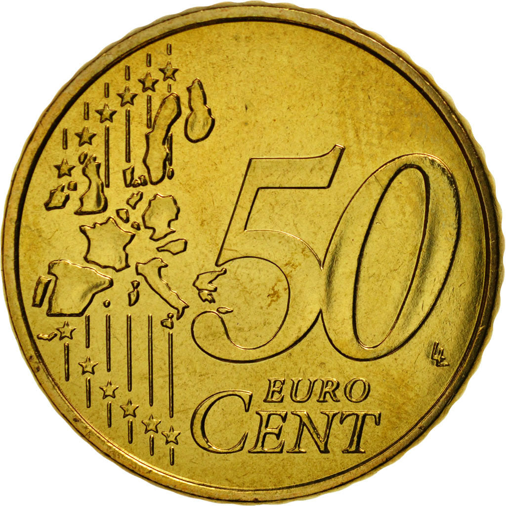 Coin, France, 50 Euro Cent, 2002, MS(65-70), Brass, KM:1287