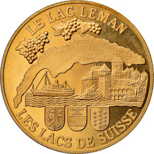 Switzerland, Medal, Le Lac Léman, MS(64), Copper-Nickel Gilt