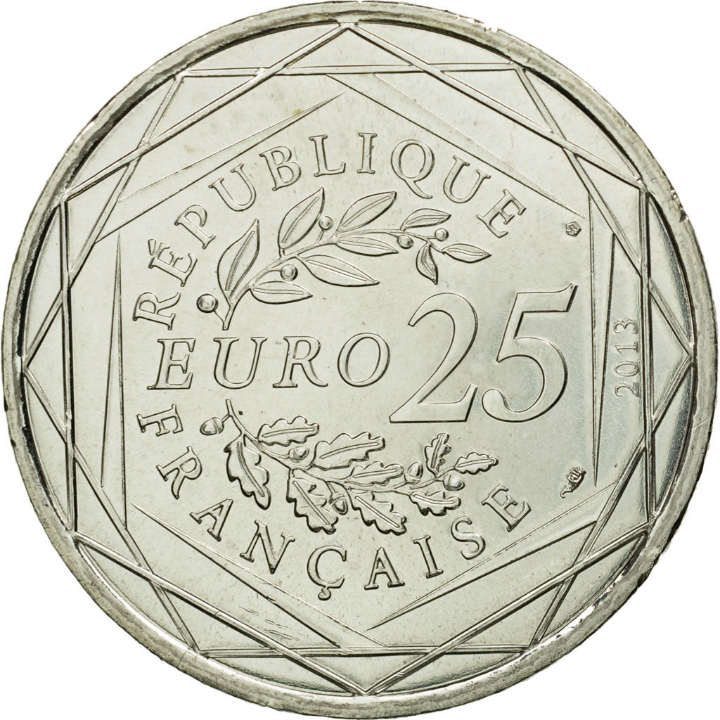 France, 25 Euro, Respect, 2013, MS(63), Silver