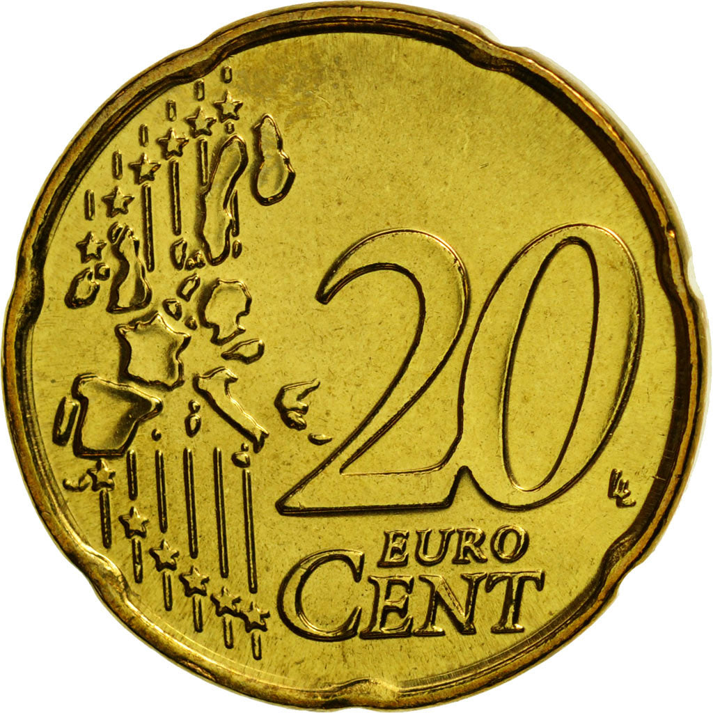 Belgia, 20 Euro Cent, 2004, Brussels, MS(65-70), Mosiądz, KM:228