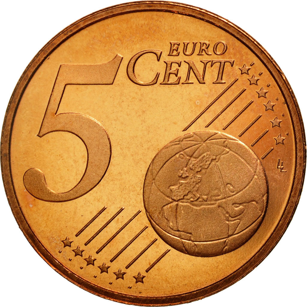 Luxembourg, 5 Euro Cent, 2004, MS(65-70), Copper Plated Steel, KM:77