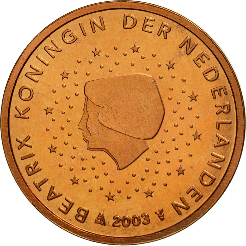 Holandia, 2 Euro Cent, 2003, Utrecht, MS(65-70), Miedź platerowana stalą
