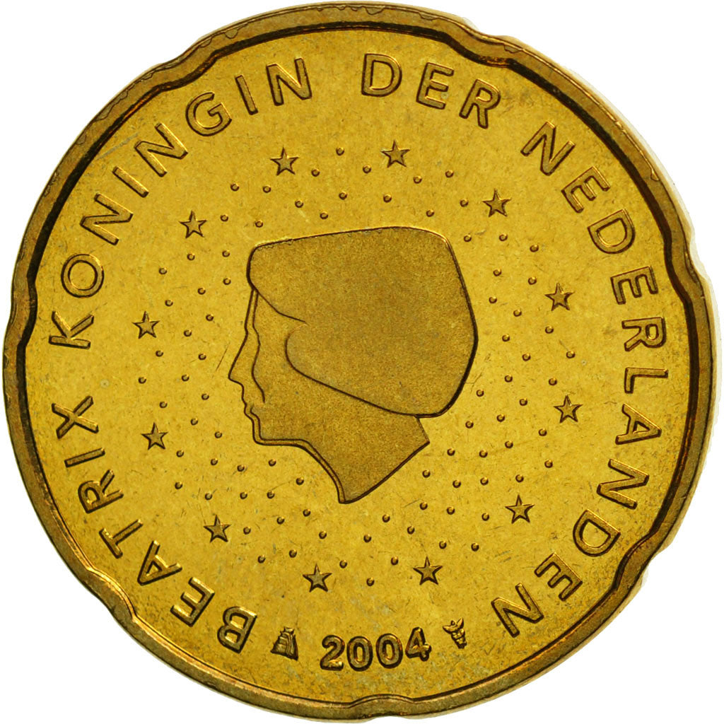 Niederlande, 20 Euro Cent, 2004, STGL, Messing, KM:238