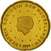 Netherlands, 20 Euro Cent, 2004, MS(65-70), Brass, KM:238