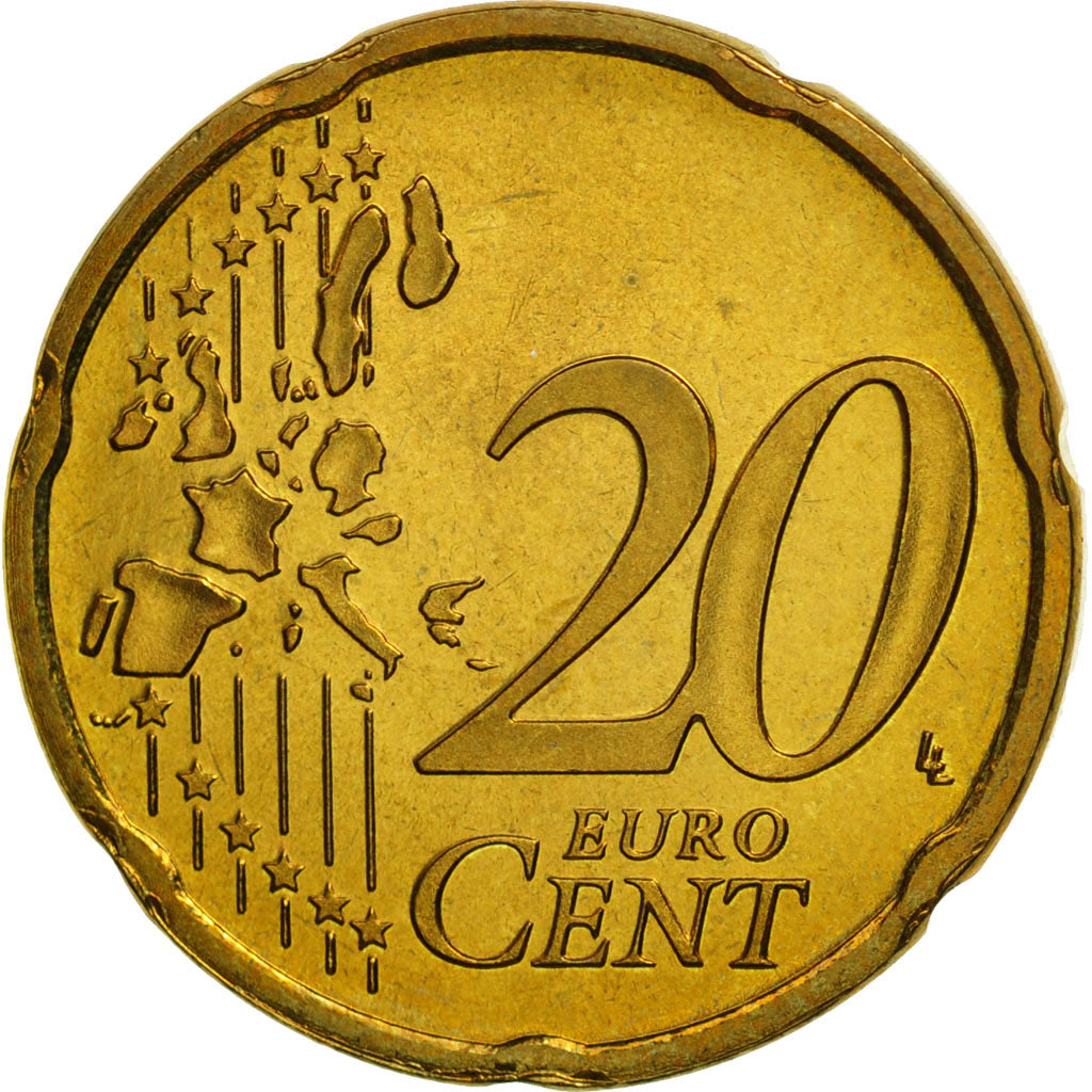 Niederlande, 20 Euro Cent, 2004, STGL, Messing, KM:238