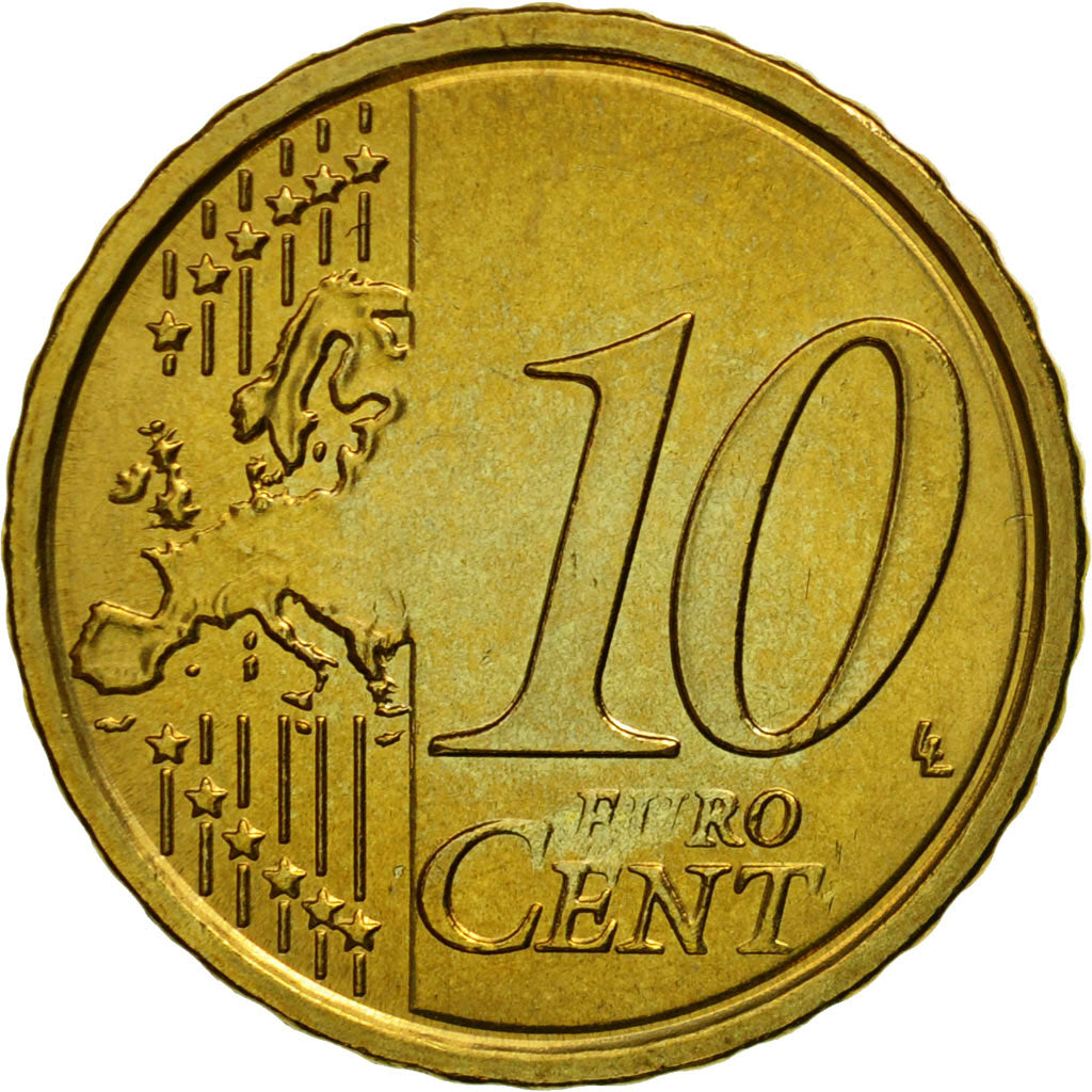 PAŃSTWO WATYKAŃSKIE, 10 Euro Cent, 2011, Rome, MS(65-70), Mosiądz, KM:385