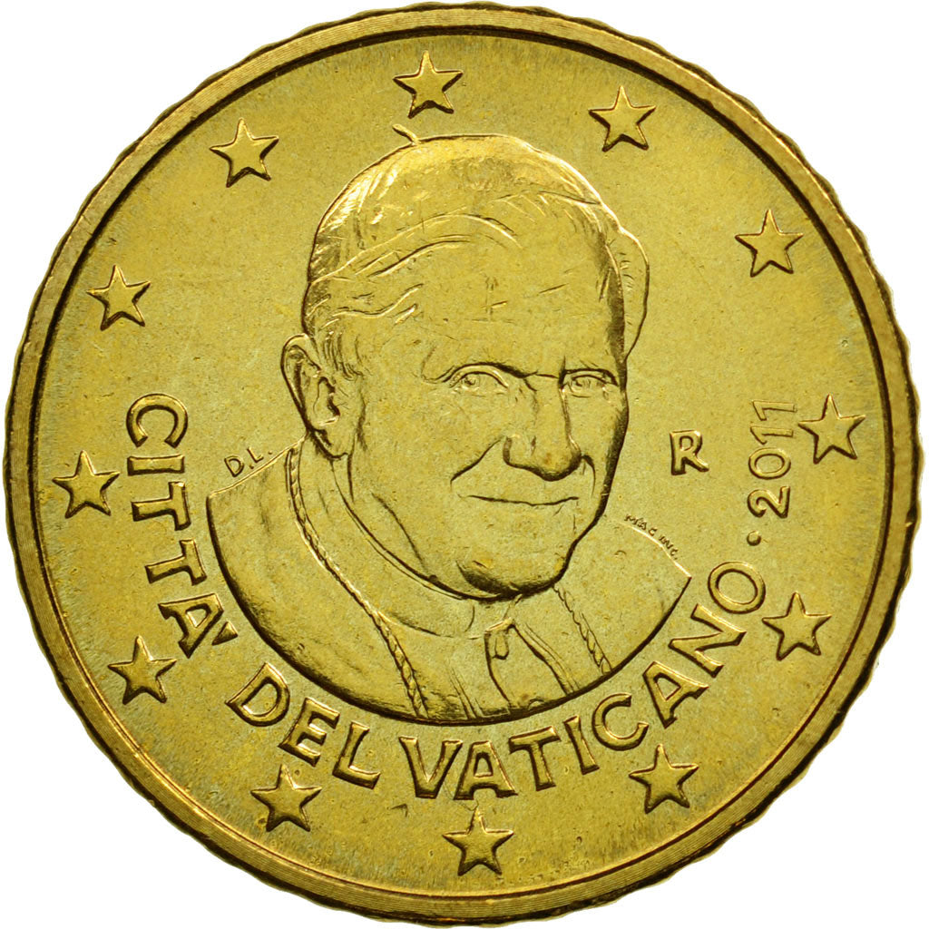 VATICAN CITY, 50 Euro Cent, 2011, MS(65-70), Brass, KM:387