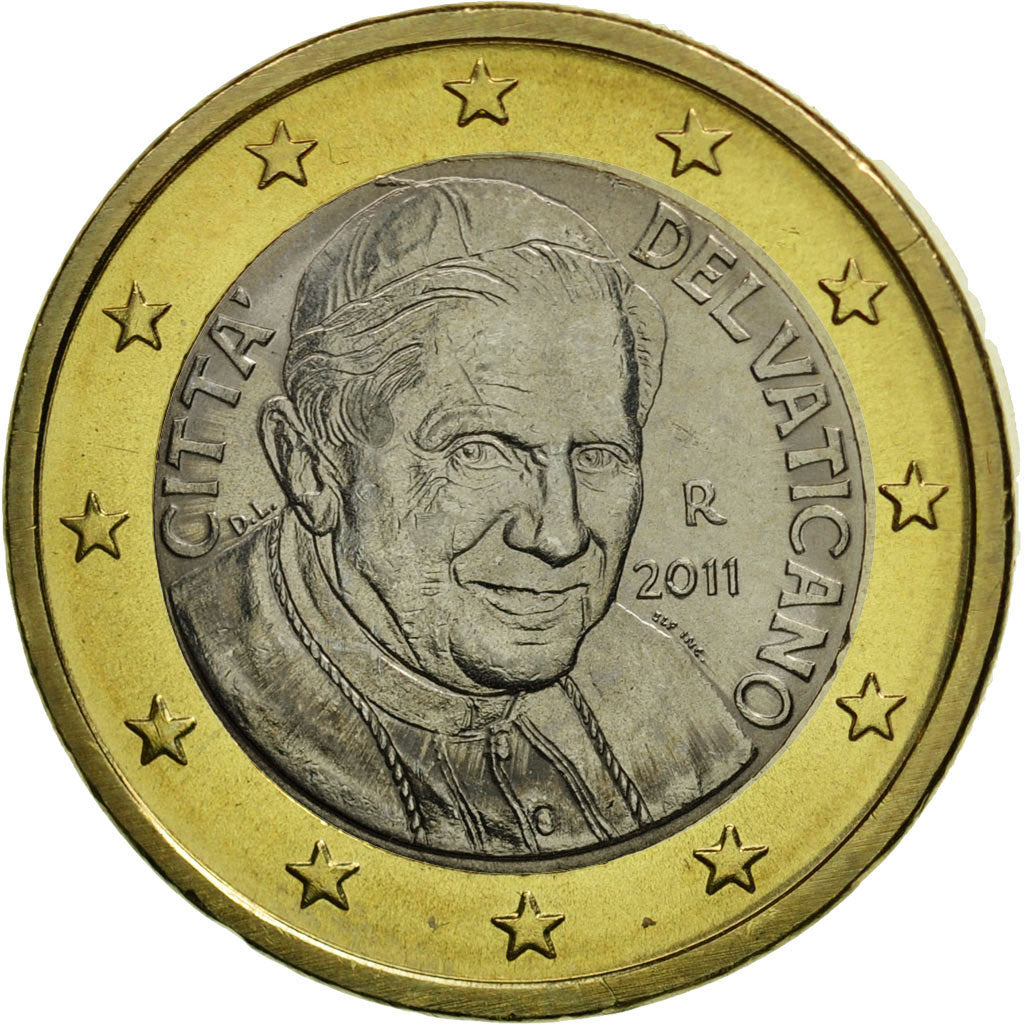 VATICAN CITY, Euro, 2011, MS(65-70), Bi-Metallic, KM:388