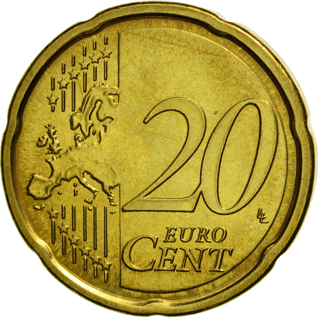 PAŃSTWO WATYKAŃSKIE, 20 Euro Cent, 2012, Rome, MS(65-70), Mosiądz, KM:386