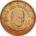 VATICAN CITY, Euro Cent, 2013, MS(65-70), Copper Plated Steel, KM:375