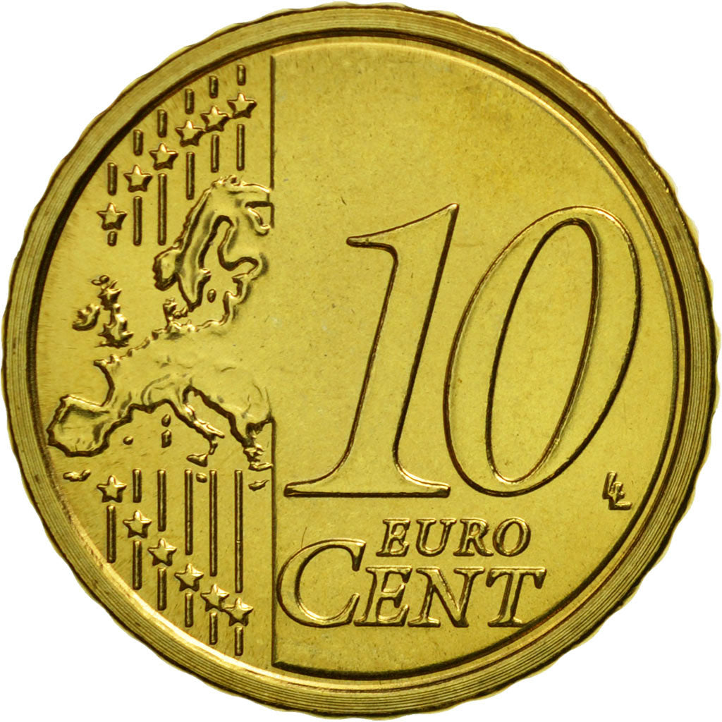 VATICAN CITY, 10 Euro Cent, 2013, MS(65-70), Brass, KM:385