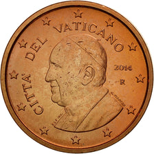 VATICAN CITY, Euro Cent, 2014, MS(65-70), Copper Plated Steel