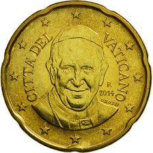 CITTÀ DEL VATICANO, 20 Euro Cent, 2014, FDC, Ottone