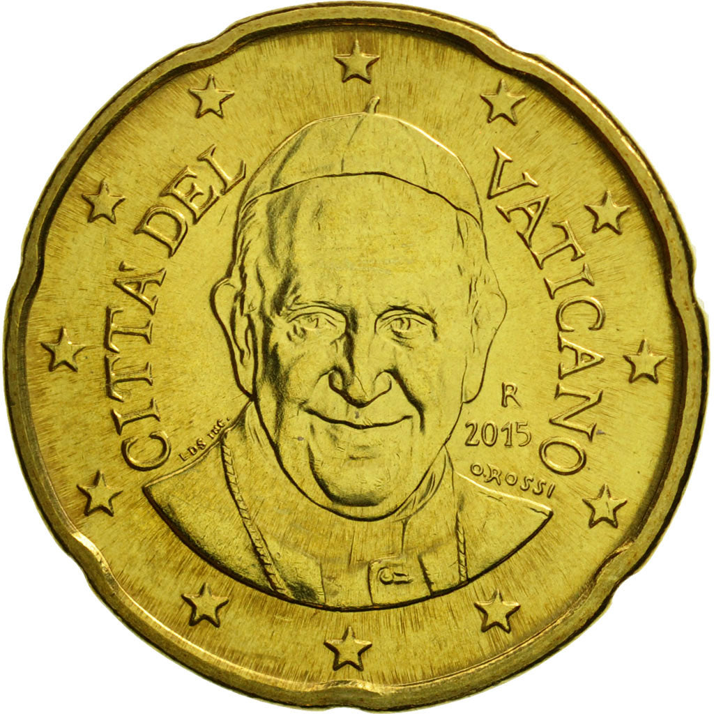 Vatikanstadt, 20 Euro Cent, 2015, STGL, Messing