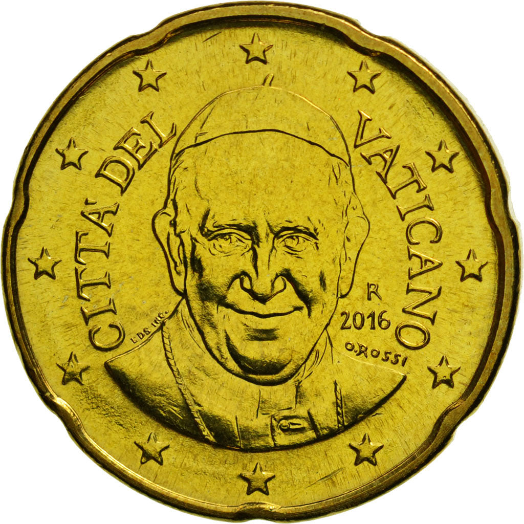 Vatikanstadt, 20 Euro Cent, 2016, STGL, Messing