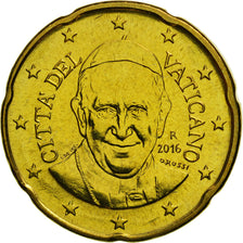 Cité du Vatican, 20 Euro Cent, 2016, FDC, Laiton