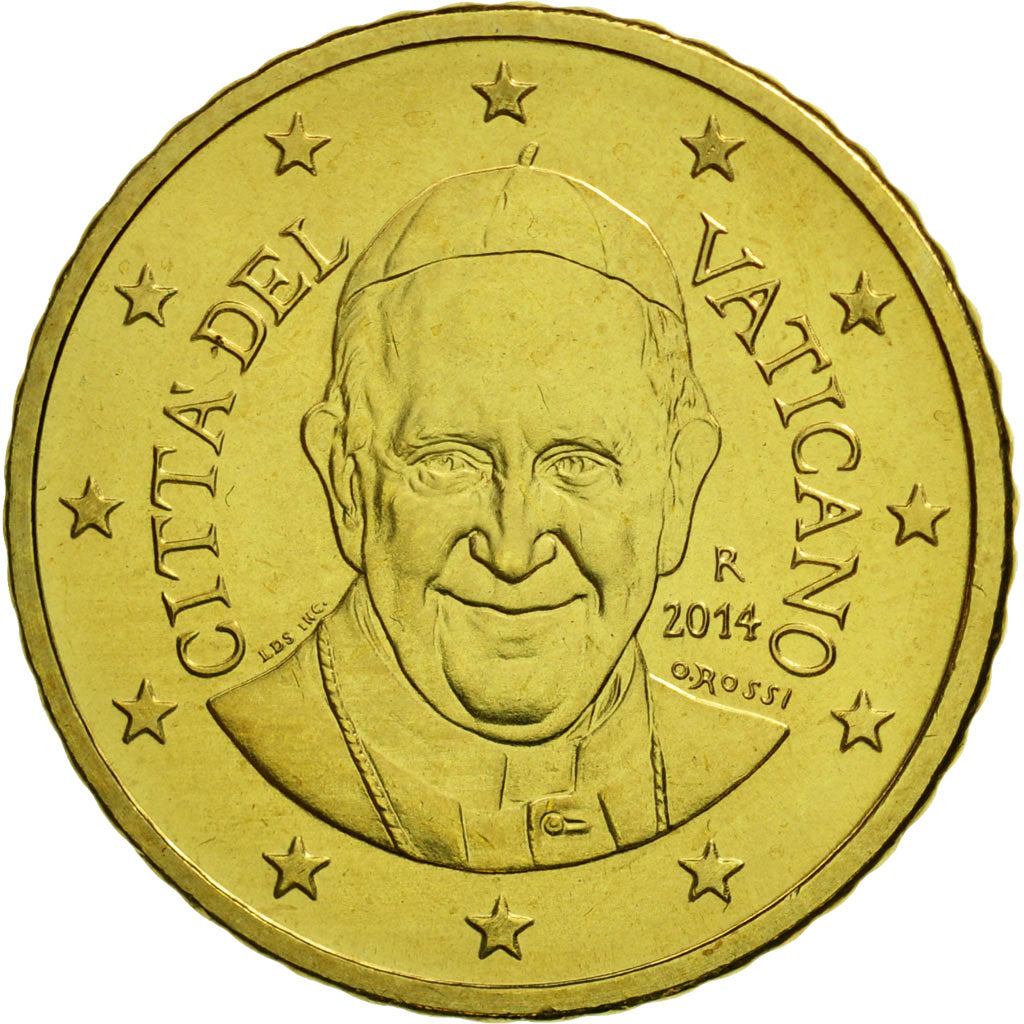 CIUDAD DEL VATICANO, 50 Euro Cent, 2014, FDC, Latón