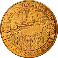 Svizzera, medaglia, Der Silvaplaner See, Die Schweizer Seen, SPL+, Doratura in
