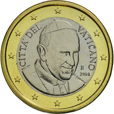 VATICAN CITY, 1 Euro, 2014, MS(65-70), Bi-Metallic