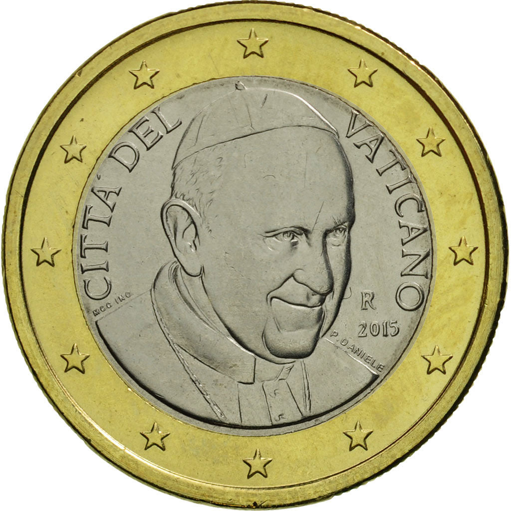 VATICAN CITY, 1 Euro, 2015, MS(65-70), Bi-Metallic
