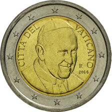 VATICAN CITY, 2 Euro, 2014, MS(65-70), Bi-Metallic