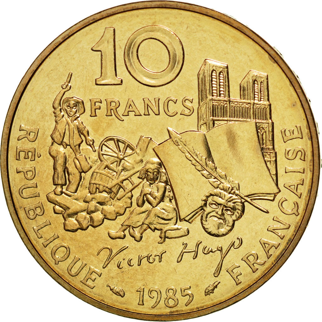 Münze, Frankreich, Victor Hugo, 10 Francs, 1985, Paris, STGL, Nickel-Bronze
