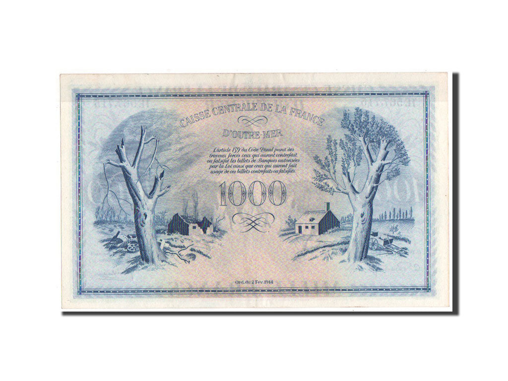 Africa equatoriale francese, 1000 Francs, 1944, SPL