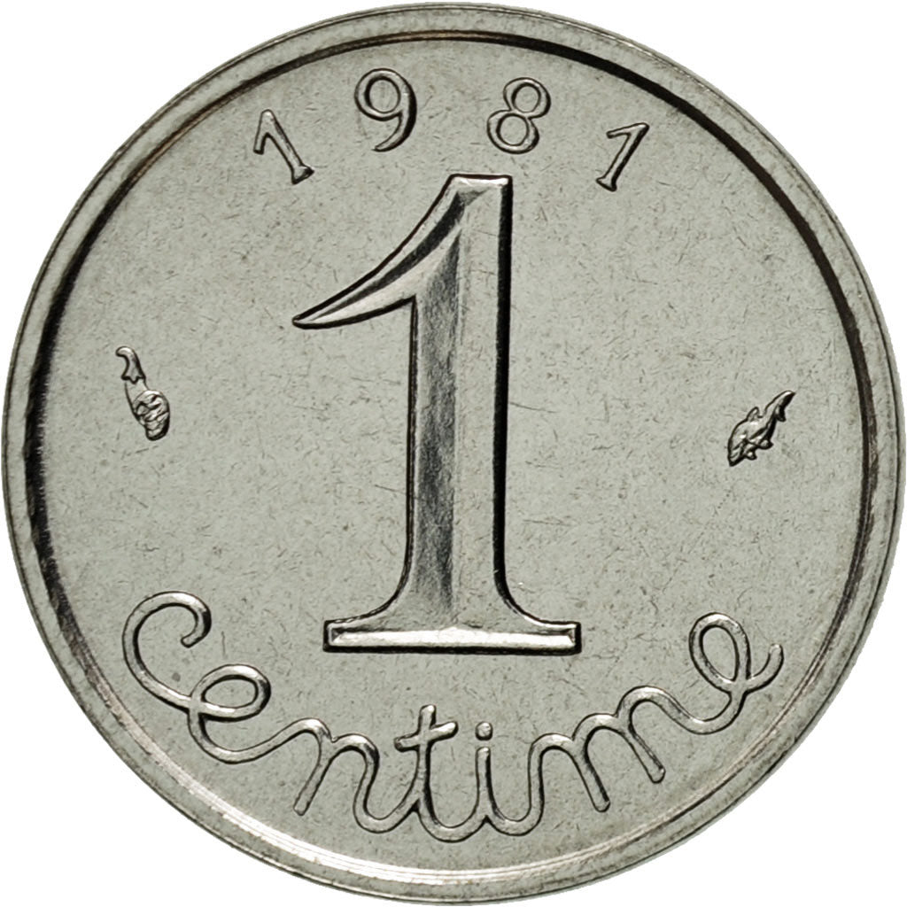 Munten, Frankrijk, Épi, Centime, 1981, Paris, FDC, Stainless Steel, KM:928
