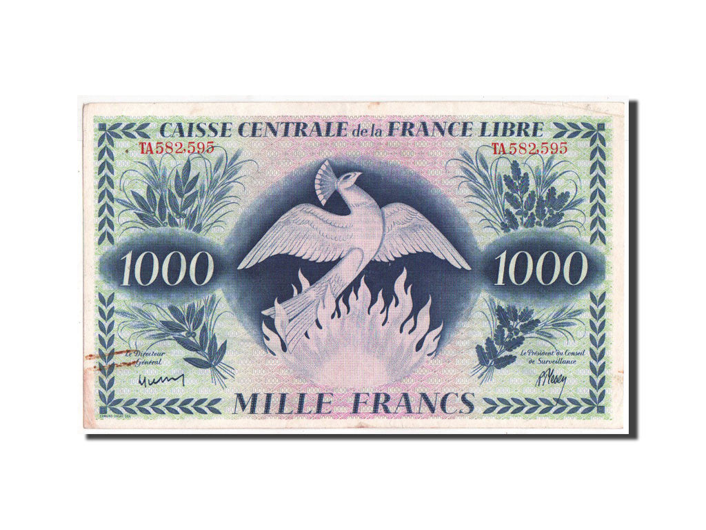 French Equatorial Africa, 1000 Francs, Phenix, AU(50-53)
