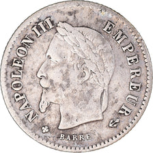 Monnaie, France, Napoleon III, 20 Centimes, 1867, Strasbourg, TB+, Argent