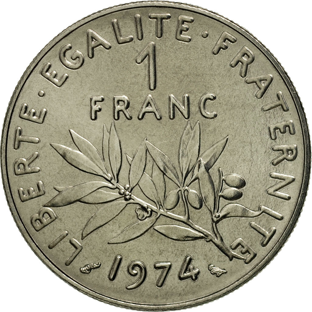 Monnaie, France, Semeuse, Franc, 1974, Paris, FDC, Nickel, KM:925.1, Gadoury:474