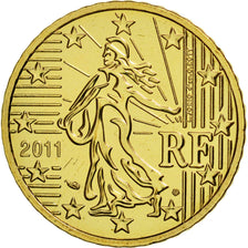 France, 50 Euro Cent, 2011, MS(65-70), Brass, KM:1412