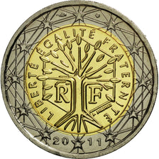 France, 2 Euro, 2011, MS(65-70), Bi-Metallic, KM:1414